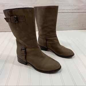 Bottes Cole Haan En Cuir Souple Marron - Taille 9C (Large) - Talon Moyen - Occasion